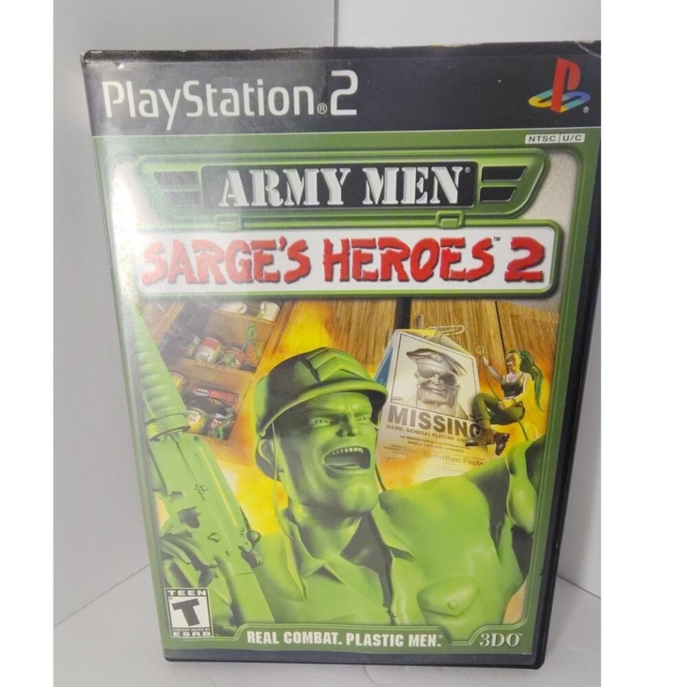 Sony Army Men Sarge's Heroes 2 Playstation 2 Video Game Collectable W/Insert